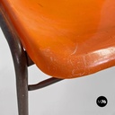 Sedie impilabili in plastica arancione, 1960 ca.