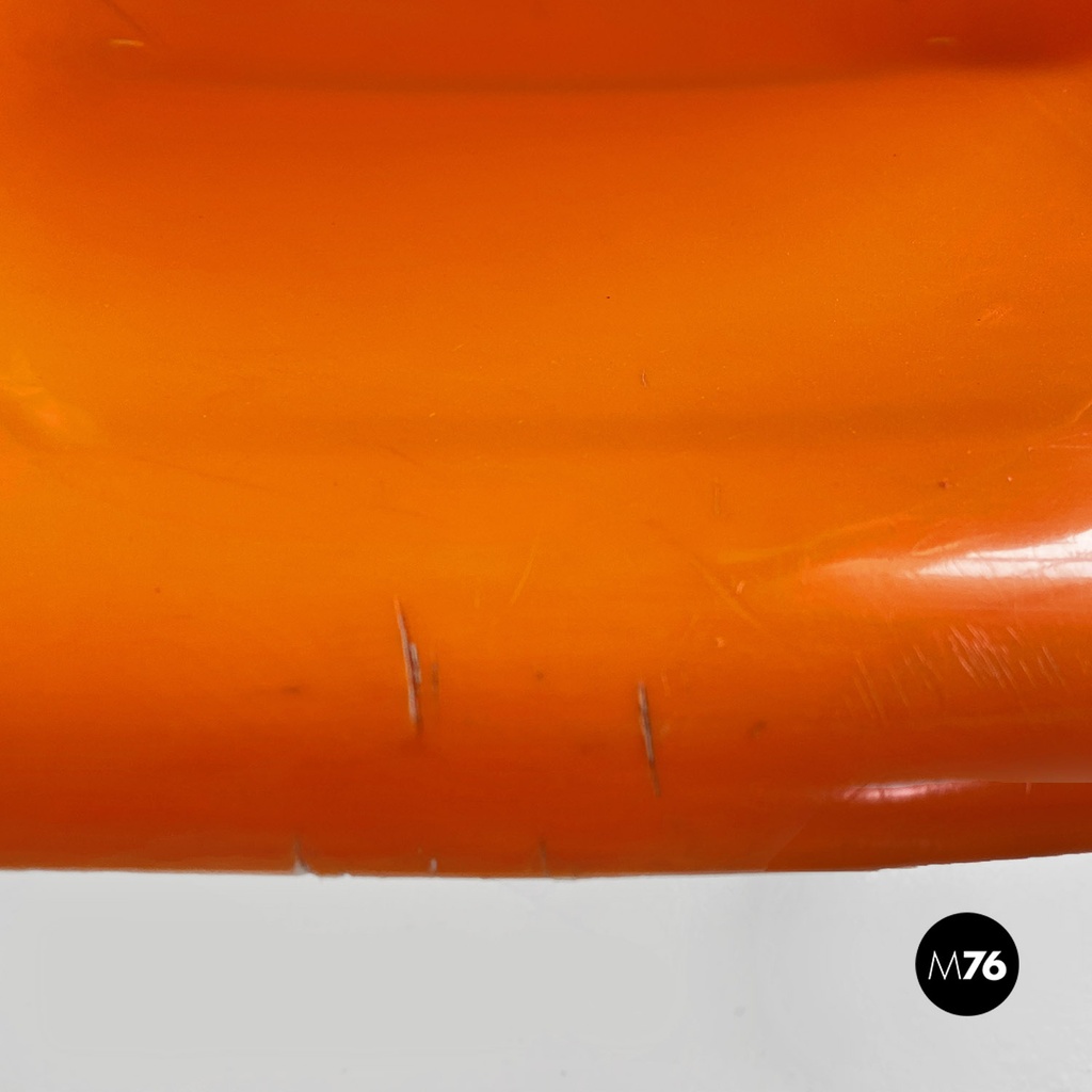 Sedie impilabili in plastica arancione, 1960 ca.