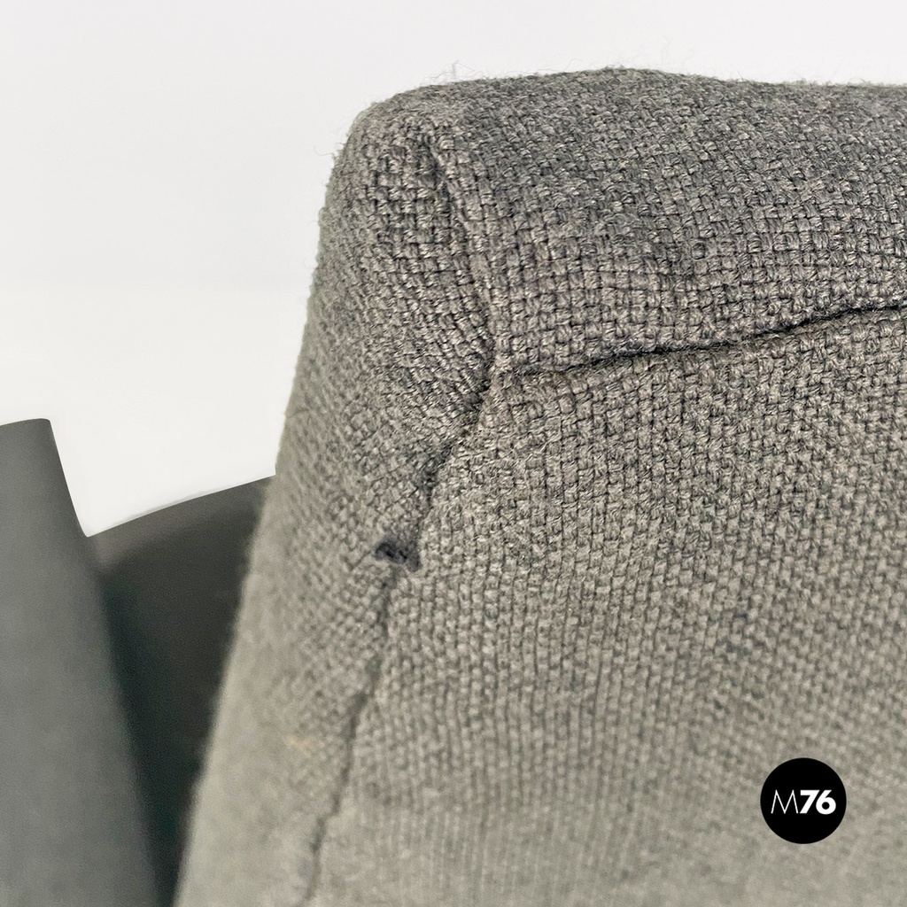 Poltrone girevoli da scrivania in tessuto grigio, 1960 ca.