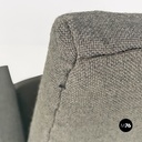 Poltrone girevoli da scrivania in tessuto grigio, 1960 ca.