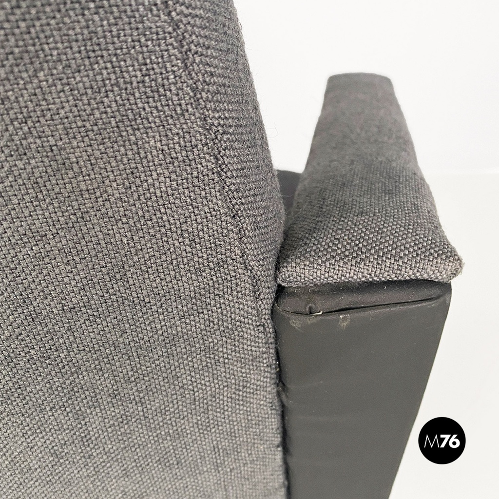 Poltrone girevoli da scrivania in tessuto grigio, 1960 ca.