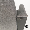 Poltrone girevoli da scrivania in tessuto grigio, 1960 ca.