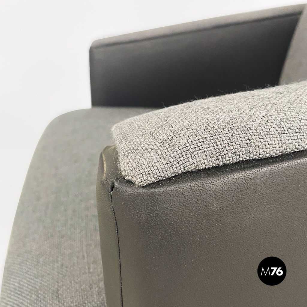 Poltrone girevoli da scrivania in tessuto grigio, 1960 ca.