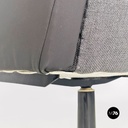 Poltrone girevoli da scrivania in tessuto grigio, 1960 ca.