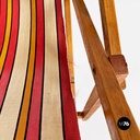 Sdraio da bambino in tessuto a riche e legno, 1950 ca.