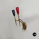 Applique a due bracci in ottone, 1950 ca.