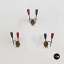 Applique a due bracci in ottone, 1950 ca.