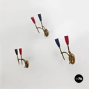 Applique a due bracci in ottone, 1950 ca.