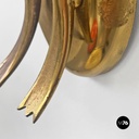 Applique a due bracci in ottone, 1950 ca.