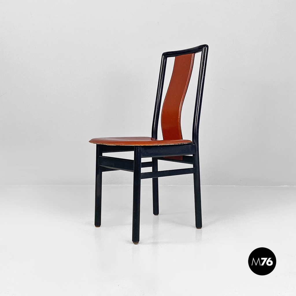 Sedie in cuoio, 1980 ca.