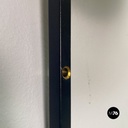 Applique in vetro opalino e metallo nero, 1950 ca.