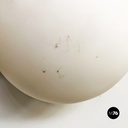 Applique in vetro opalino e metallo nero, 1950 ca.