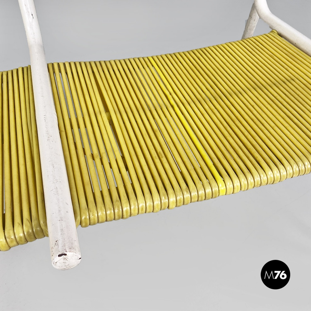 Panca da esterno in scooby giallo, 1950 ca.