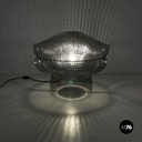 Italian modern glass steel table lamp Patroclo by Gae Aulenti for Artemide, 1970
