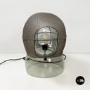 Italian modern glass steel table lamp Patroclo by Gae Aulenti for Artemide, 1970