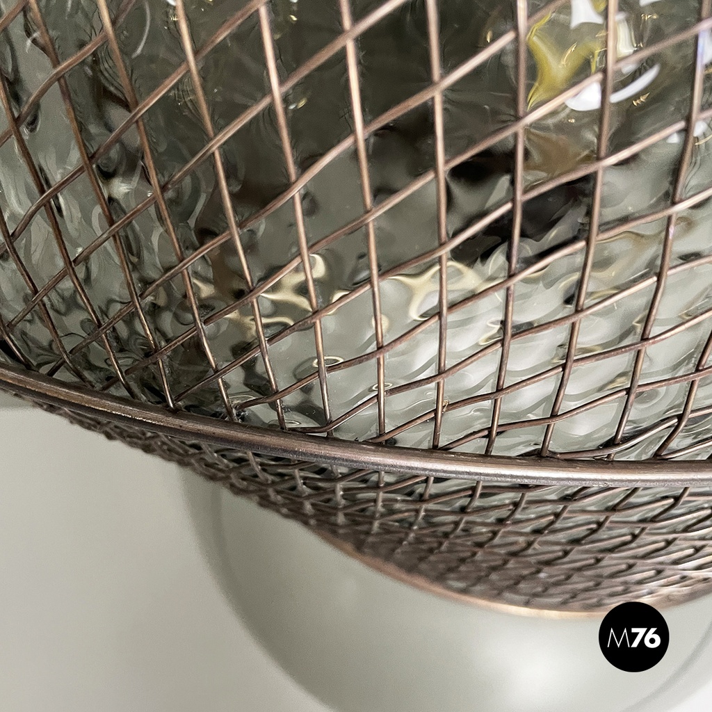 Italian modern glass steel table lamp Patroclo by Gae Aulenti for Artemide, 1970