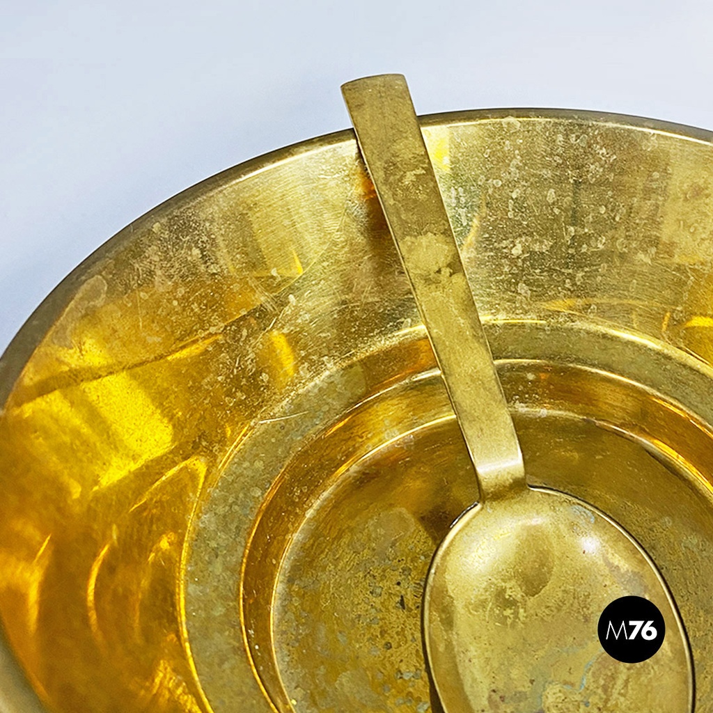 Servizio da macedonia in ottone, 1970 ca.