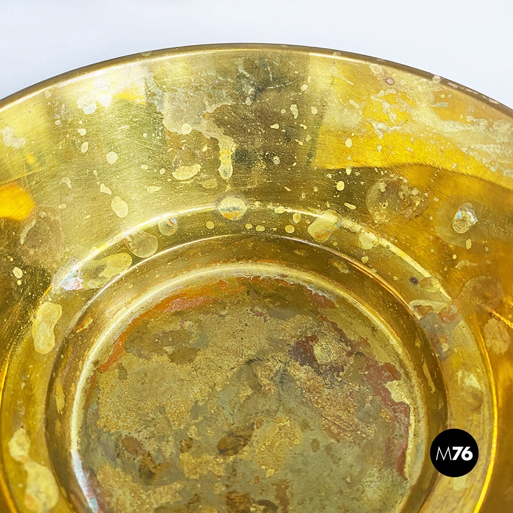 Servizio da macedonia in ottone, 1970 ca.