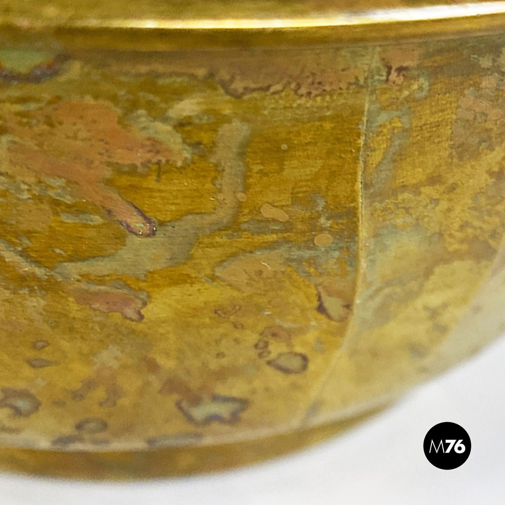 Servizio da macedonia in ottone, 1970 ca.