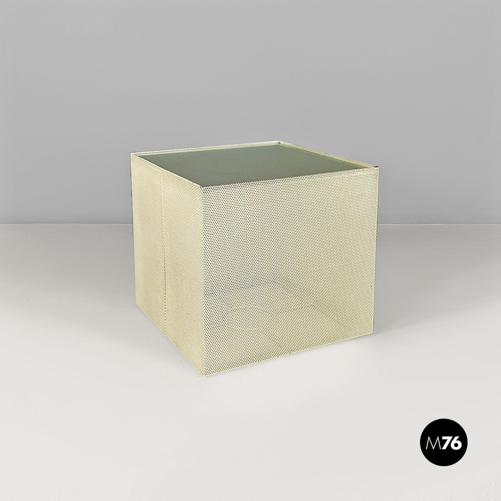 Tavolo da caffè in metallomicro forato, 1980 ca.