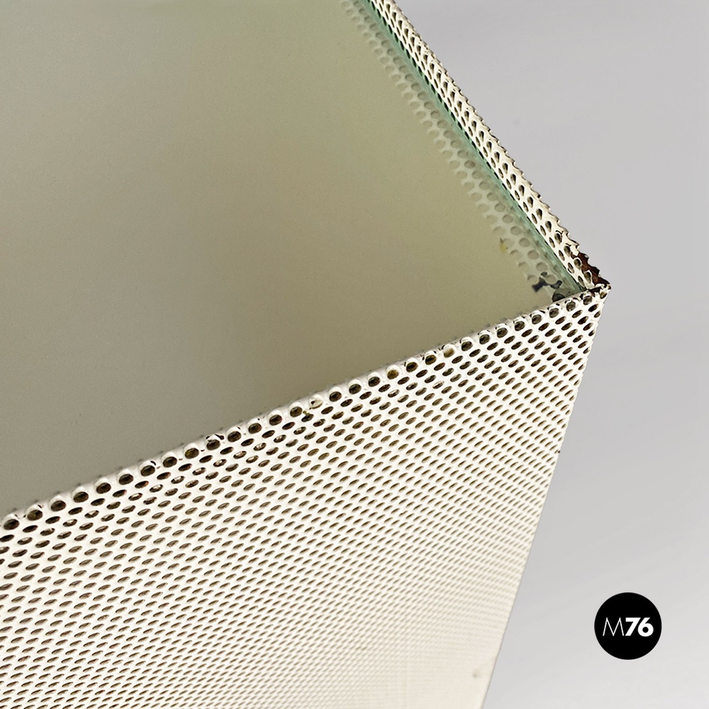 Tavolo da caffè in metallomicro forato, 1980 ca.