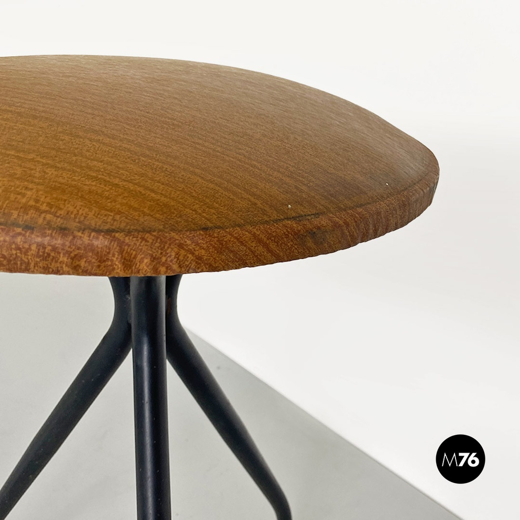 Set di due sgabelli in finta pelle, 1960 ca.