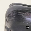 Poltrone da ufficio in acciaio e pelle nera, 1970 ca.