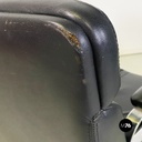 Poltrone da ufficio in acciaio e pelle nera, 1970 ca.