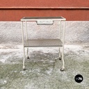 Carrello da laboratorio in vetro e metallo, 1940 ca.