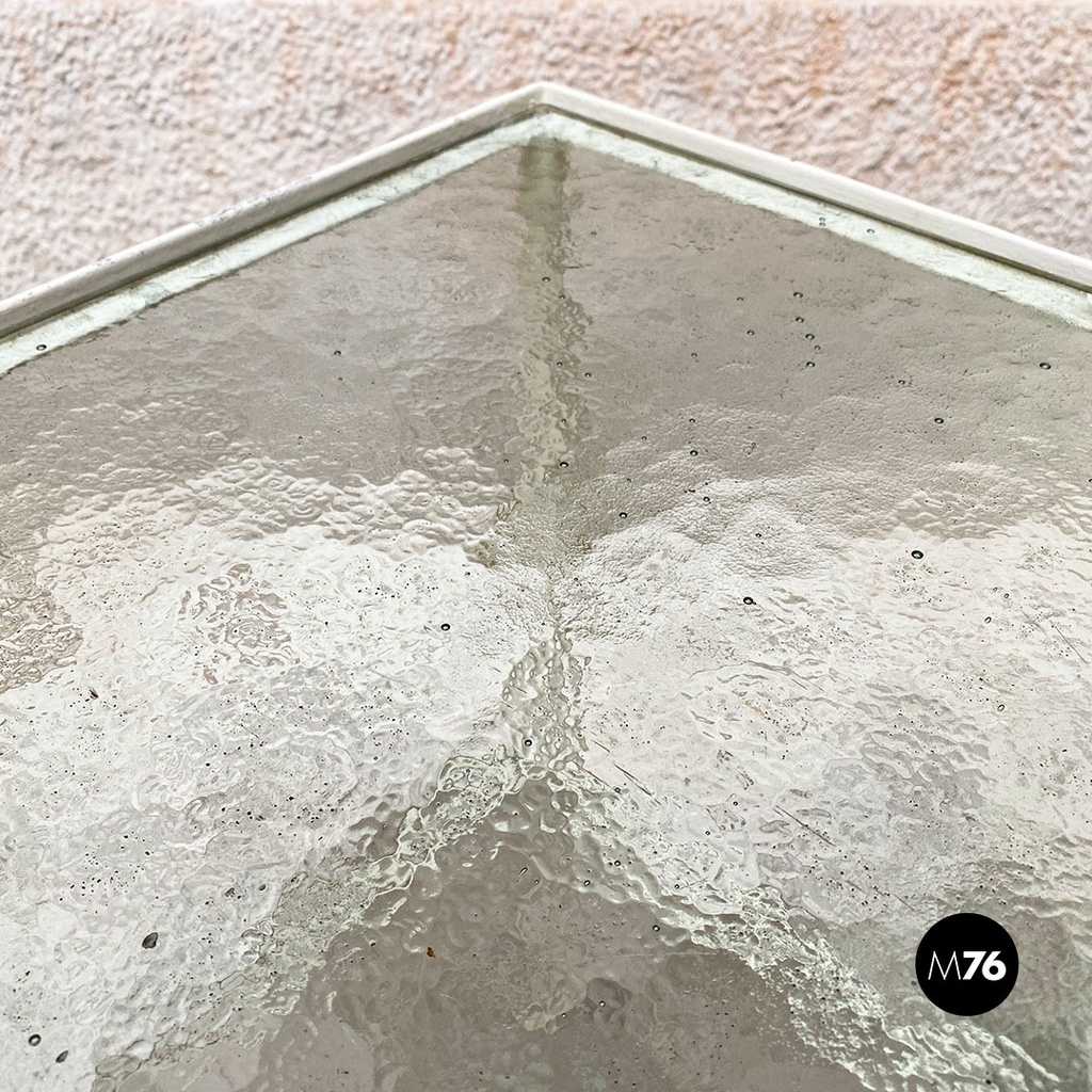 Carrello da laboratorio in vetro e metallo, 1940 ca.