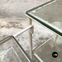 Carrello da laboratorio in vetro e metallo, 1940 ca.