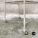 Carrello da laboratorio in vetro e metallo, 1940 ca.