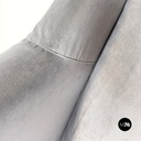 Poltrona in tessuto grigio e metallo, 1960 ca.