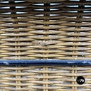 Portariviste in rattan e metallo, 1970 ca. 