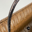 Portariviste in rattan e metallo, 1970 ca. 