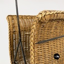 Portariviste in rattan e metallo, 1970 ca. 