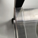 Carrello in acciaio e metallo nero, 1980 ca.