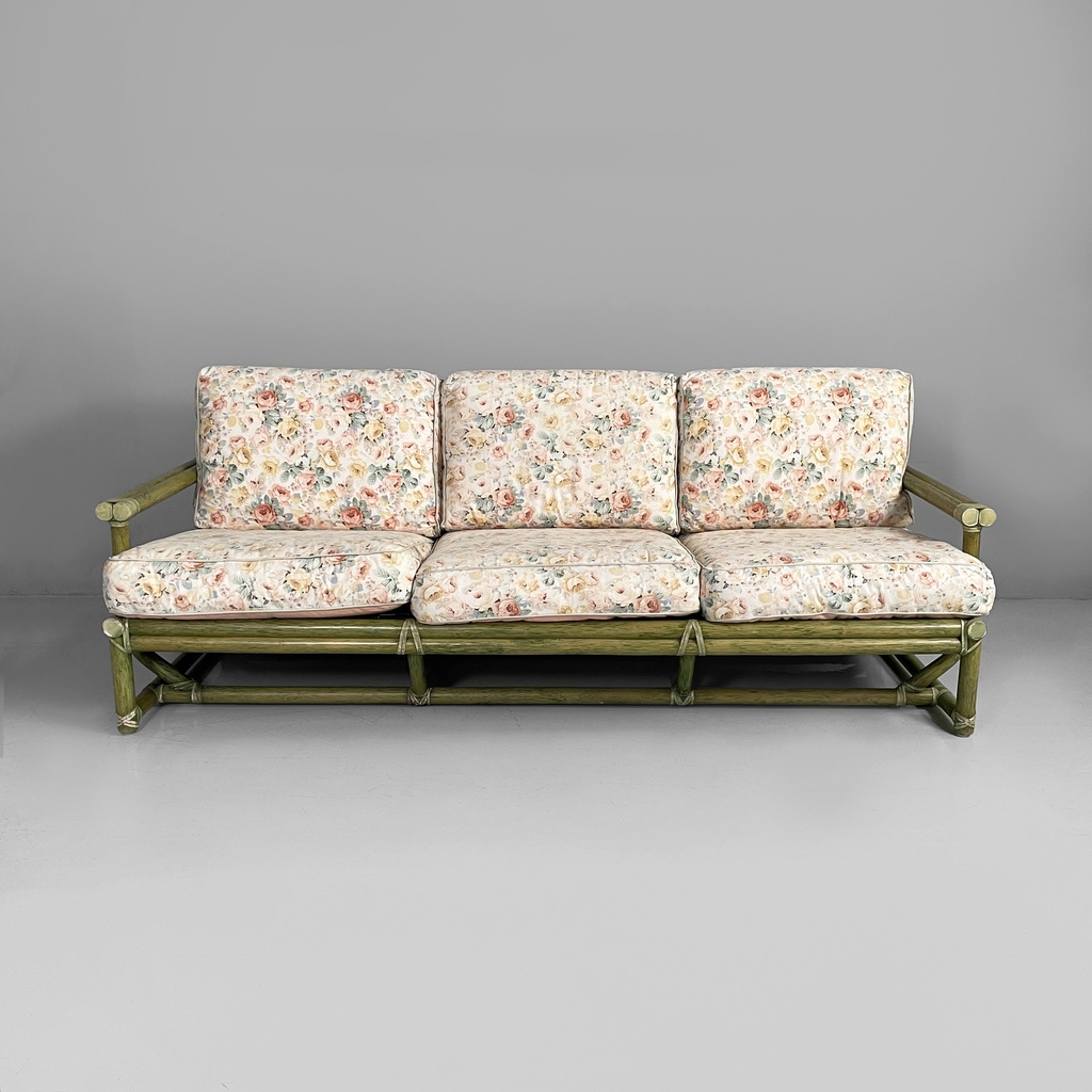 Divano di Lyda Levi per McGuire Company,  1970 ca.