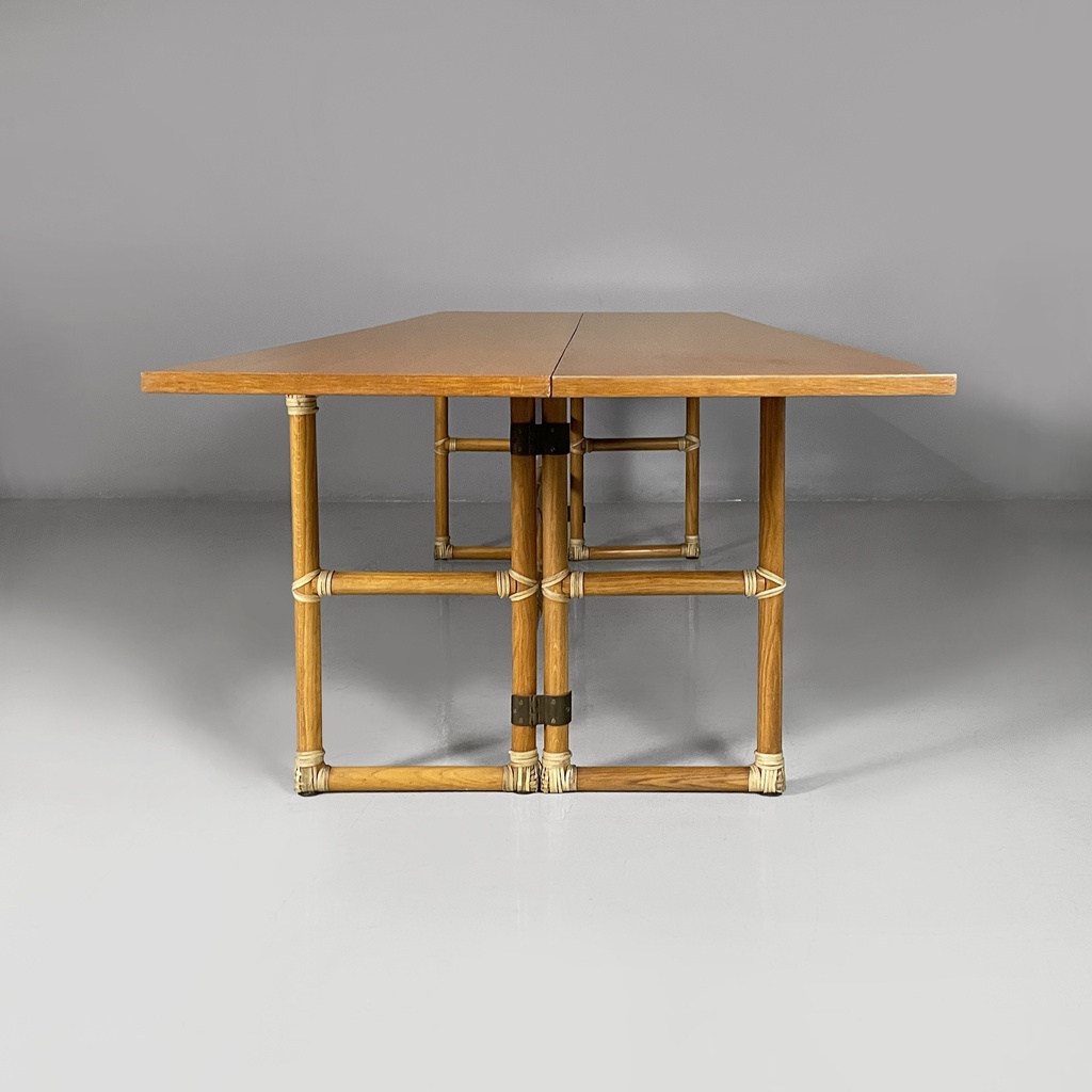 Tavolo da pranzo o consolle di Lyda Ledi per McGuire Company,  1970 ca.