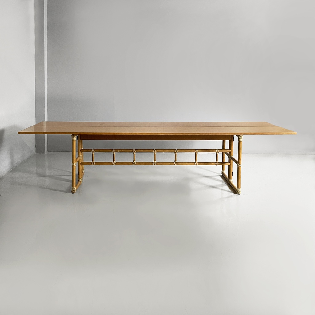 Tavolo da pranzo o consolle di Lyda Ledi per McGuire Company,  1970 ca.