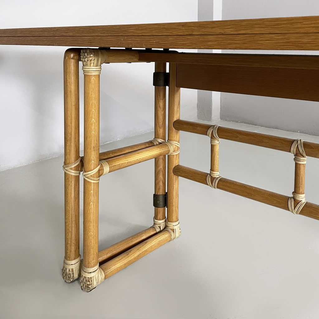 Tavolo da pranzo o consolle di Lyda Ledi per McGuire Company,  1970 ca.