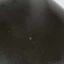 Sedia con braccioli in finta pelle nera, 1960 ca. 