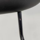 Sedia con braccioli in finta pelle nera, 1960 ca. 