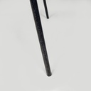 Sedia con braccioli in finta pelle nera, 1960 ca. 