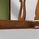 Poltrone in tessuto verde e legno, 1930 ca.