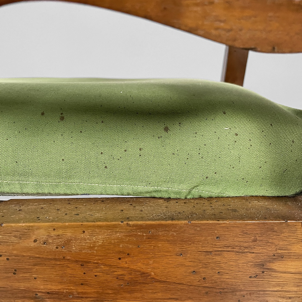 Poltrone in tessuto verde e legno, 1930 ca.