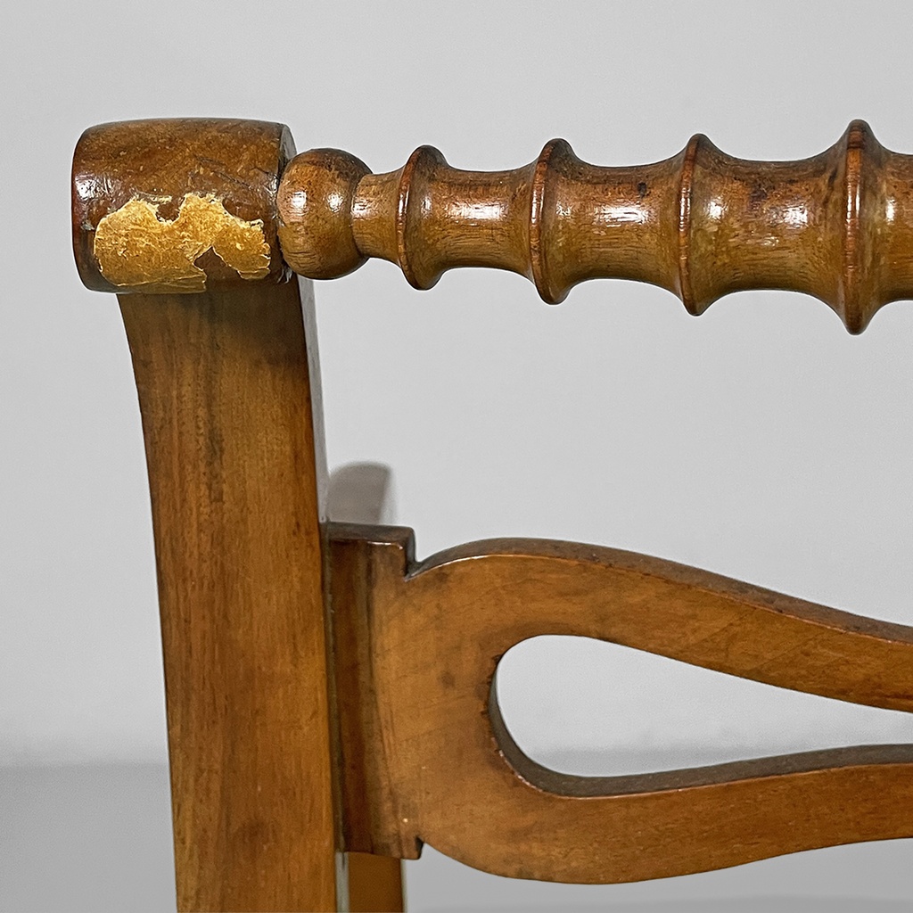 Poltrone in tessuto verde e legno, 1930 ca.