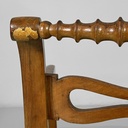 Poltrone in tessuto verde e legno, 1930 ca.