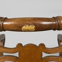 Poltrone in tessuto verde e legno, 1930 ca.