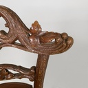 Sedia in legno e tessuto ricamato, 1930 ca.